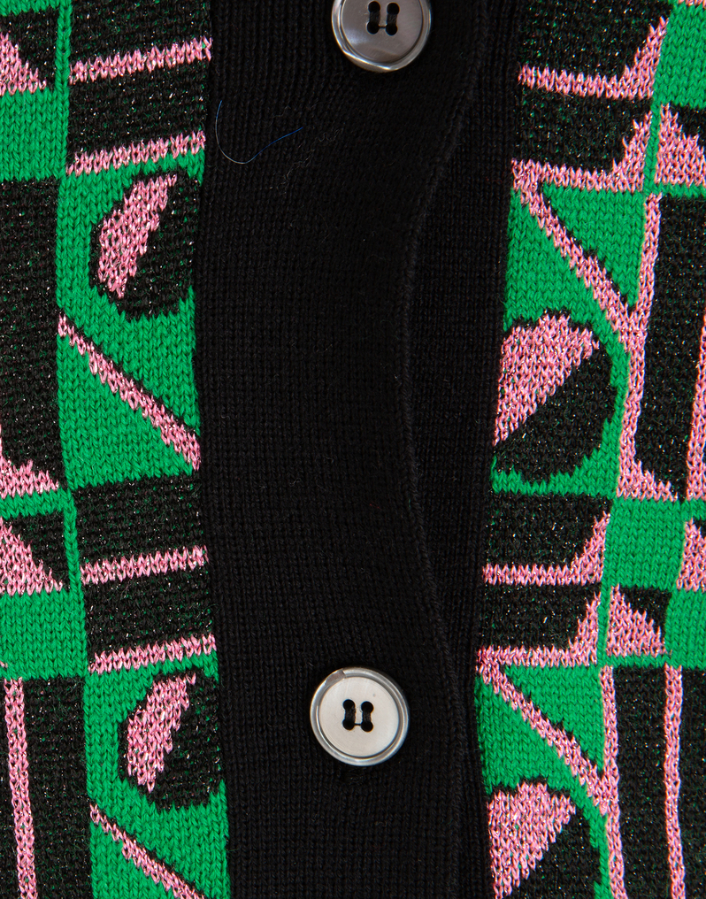 LaDoubleJ Cardigan LaDoubleJ Cardigan Geometrico Verde/Ping Pong Multi PUL0016KNI011PIN0003