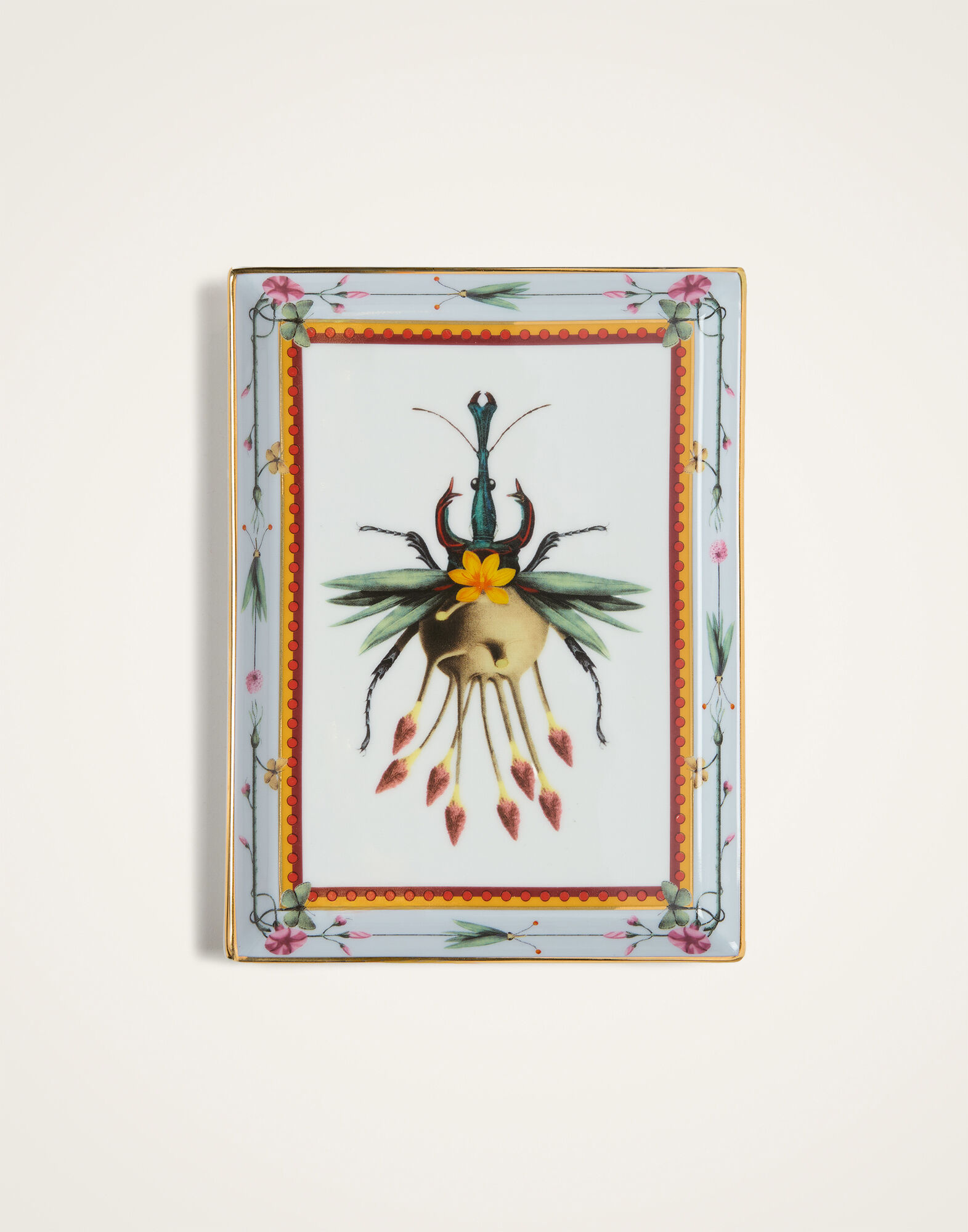 La DoubleJ Trinket Tray Leafbug Light Blue TRI0008CER001LEB01BU01