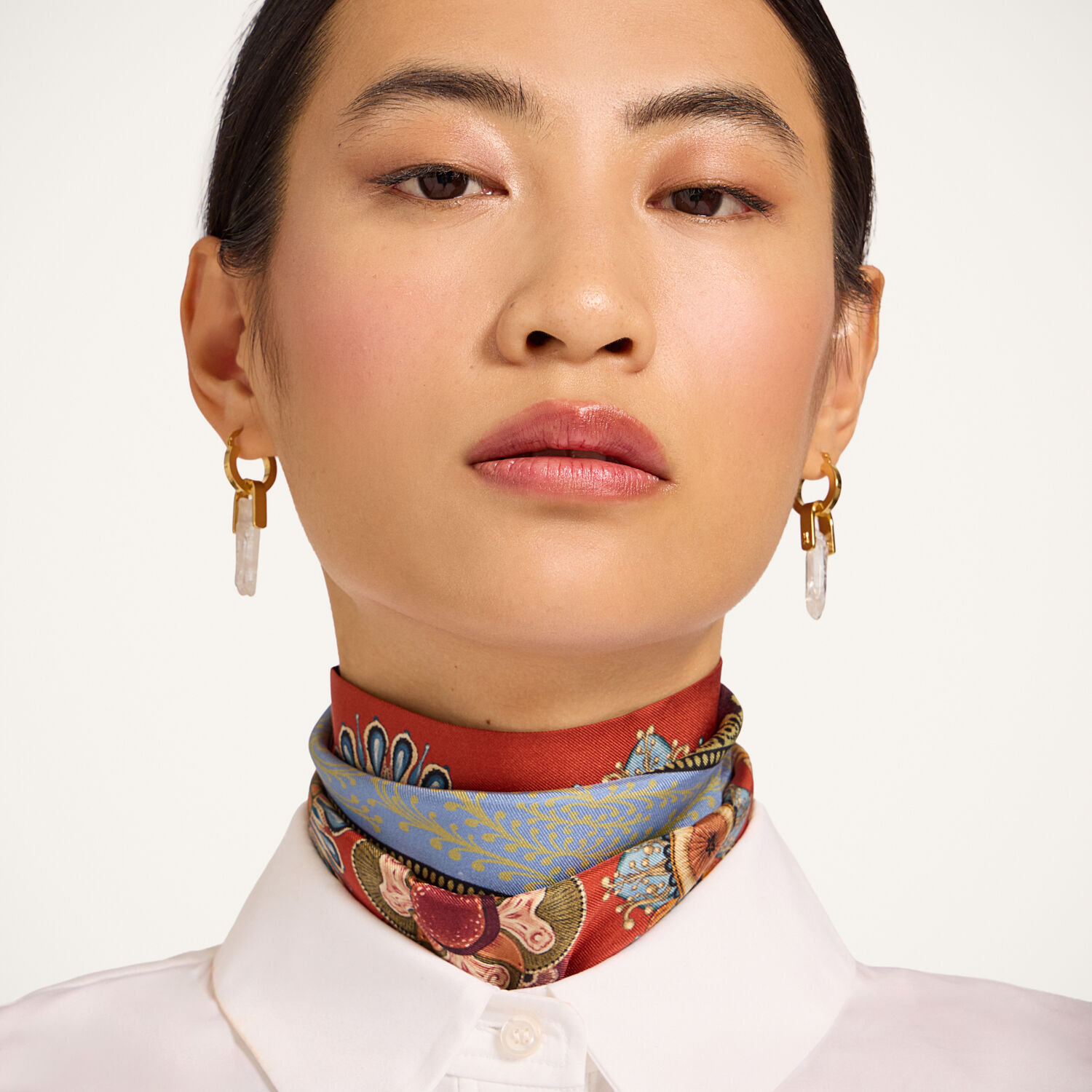 La Doublej Trunkshow Selection Women - Skinny Scarf Nucleus Placée Rust One Size 100% Silk 