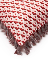 La DoubleJ Cushion With Fringes (50X50) La DoubleJ Cushion With Fringes (50X50) Cubi Rosso CUS0009COT005CUB0005