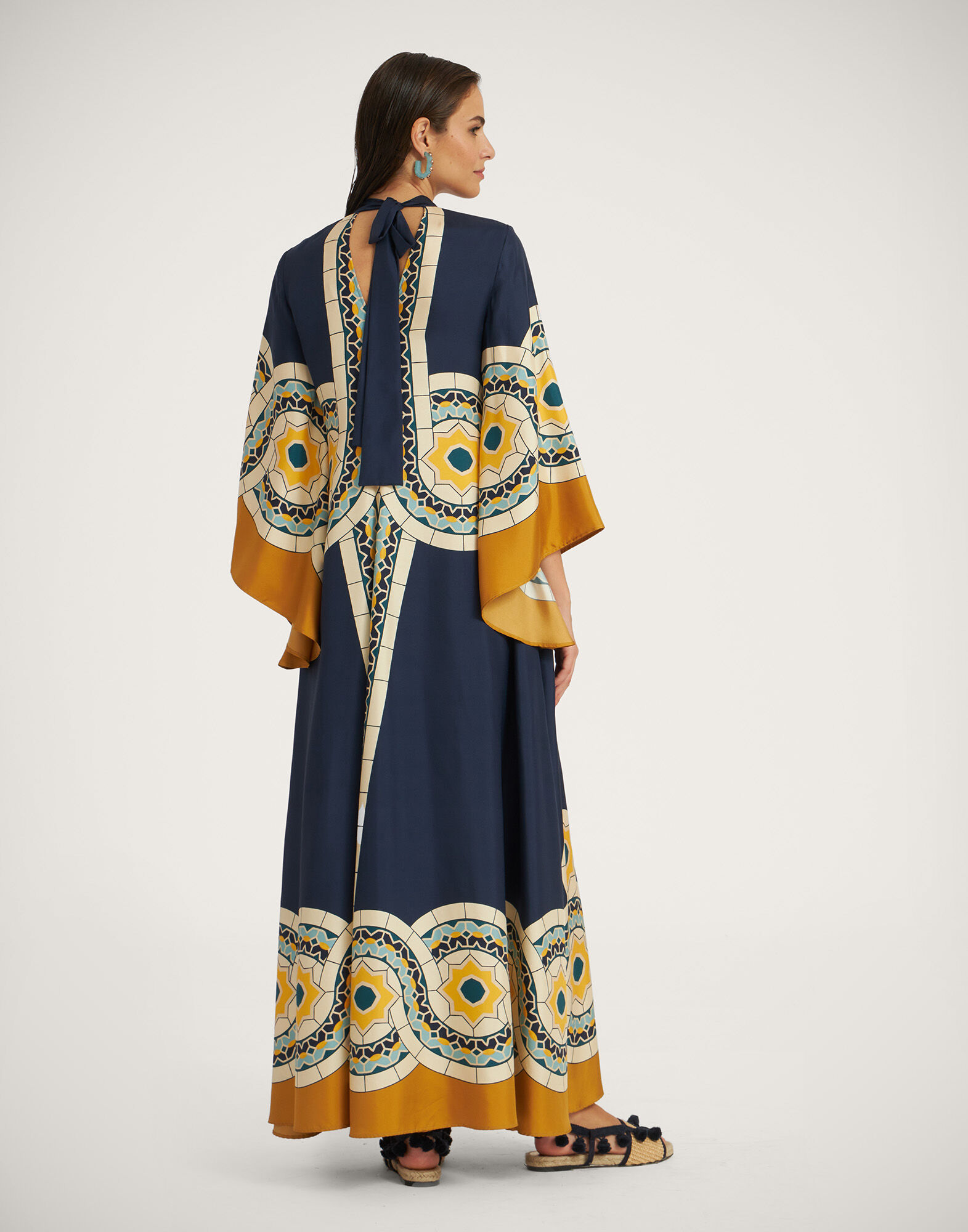 La DoubleJ Magnifico Dress Mudejar Plac&eacute;e Blue DRE0232SIL006MUD01BU03