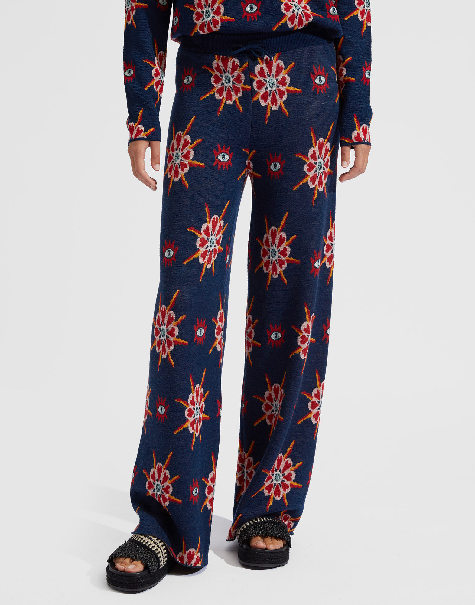 La DoubleJ Jacquard Pants Occhi Jacquard TRO0066KNI050VAR0090