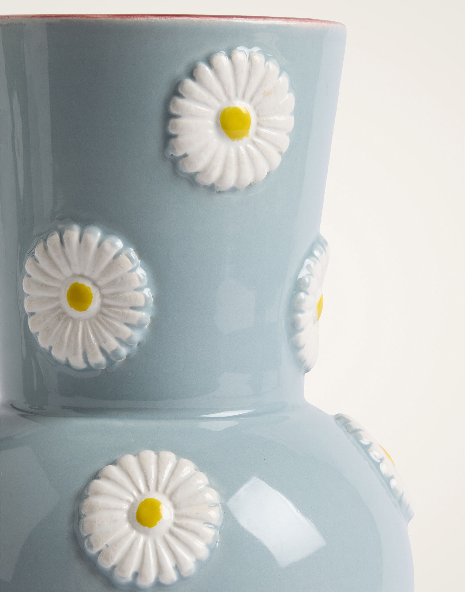 La DoubleJ Small Daisy Vase Margherita Dusty Blue VAS0031CER004MRG01BU13