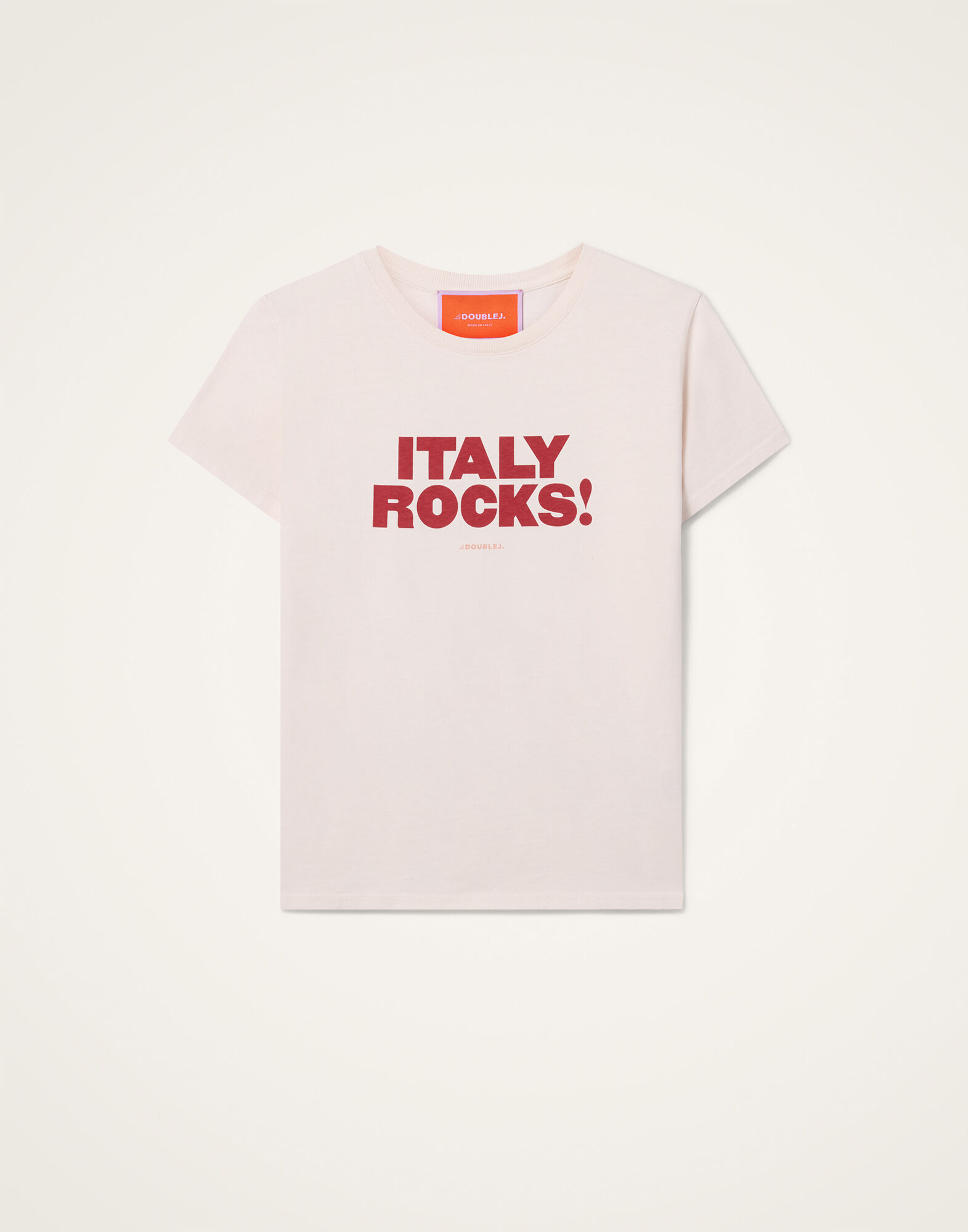 La DoubleJ High Tee Shirt Solid Ecru TSH0069JER079SOP15WH01