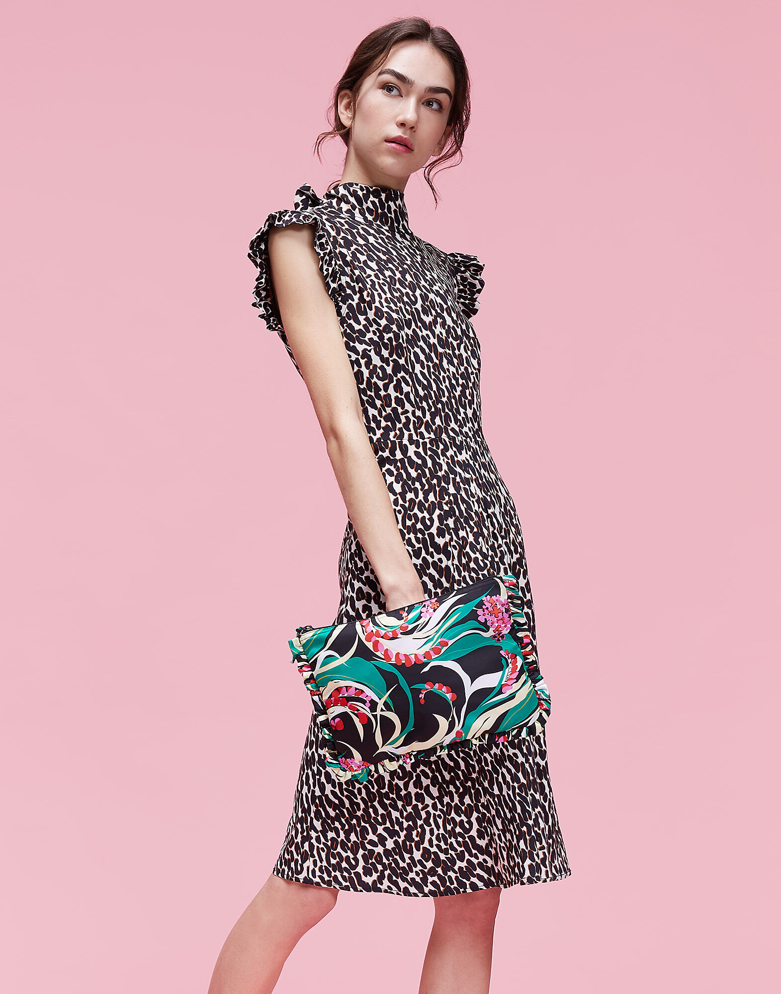 LaDoubleJ Hand Pochette Windy Flowers BAG0002NYL001WIN0001