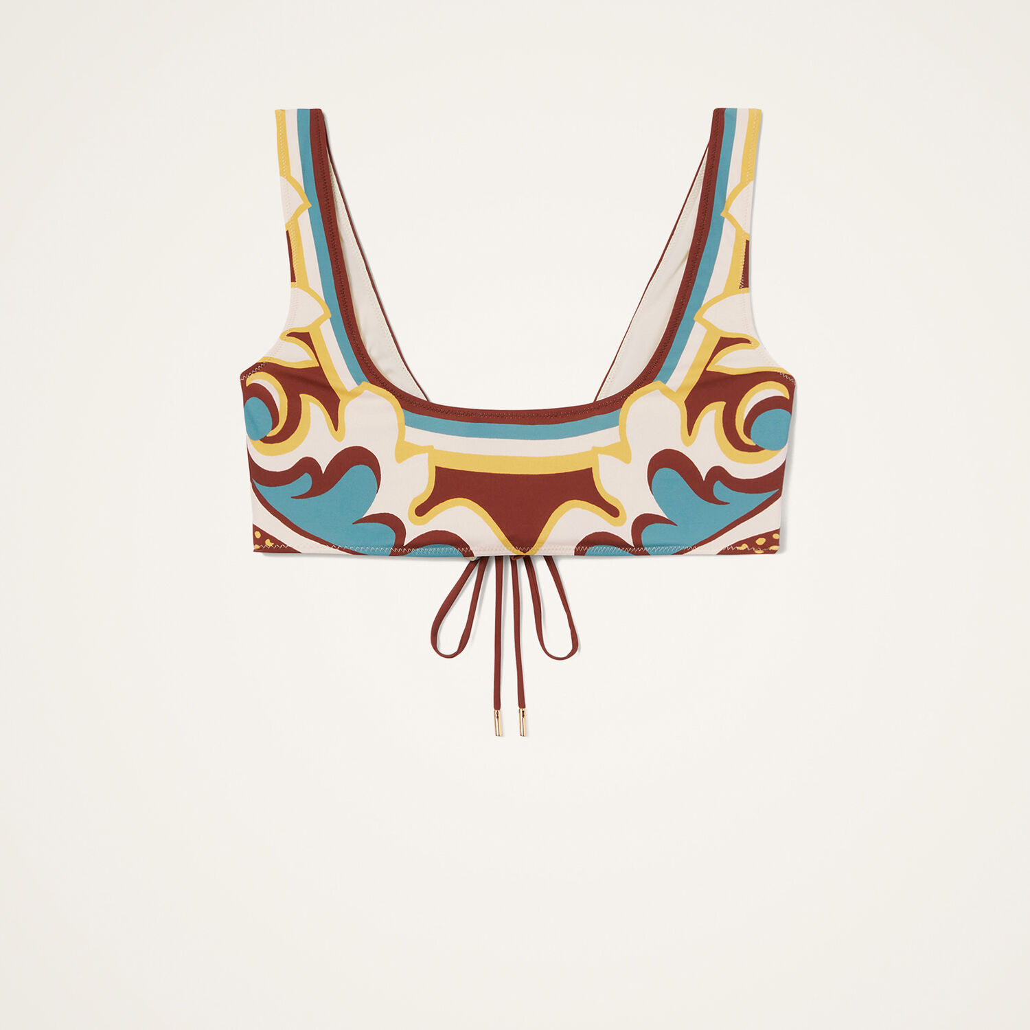 La Doublej Sunset Floral Bikini Top In Multi