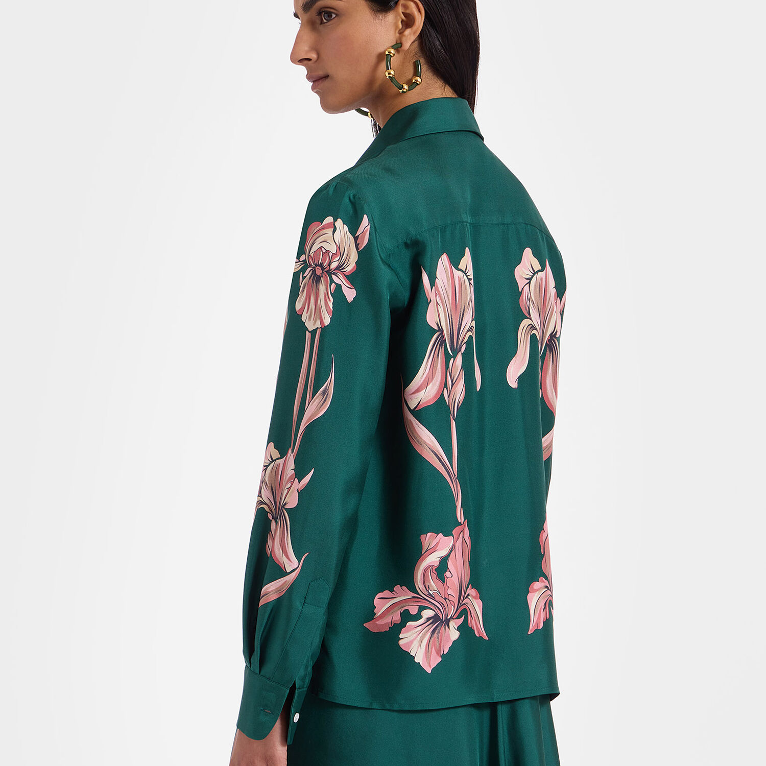 La Doublej Boy Shirt In Iris Placée Dark Green