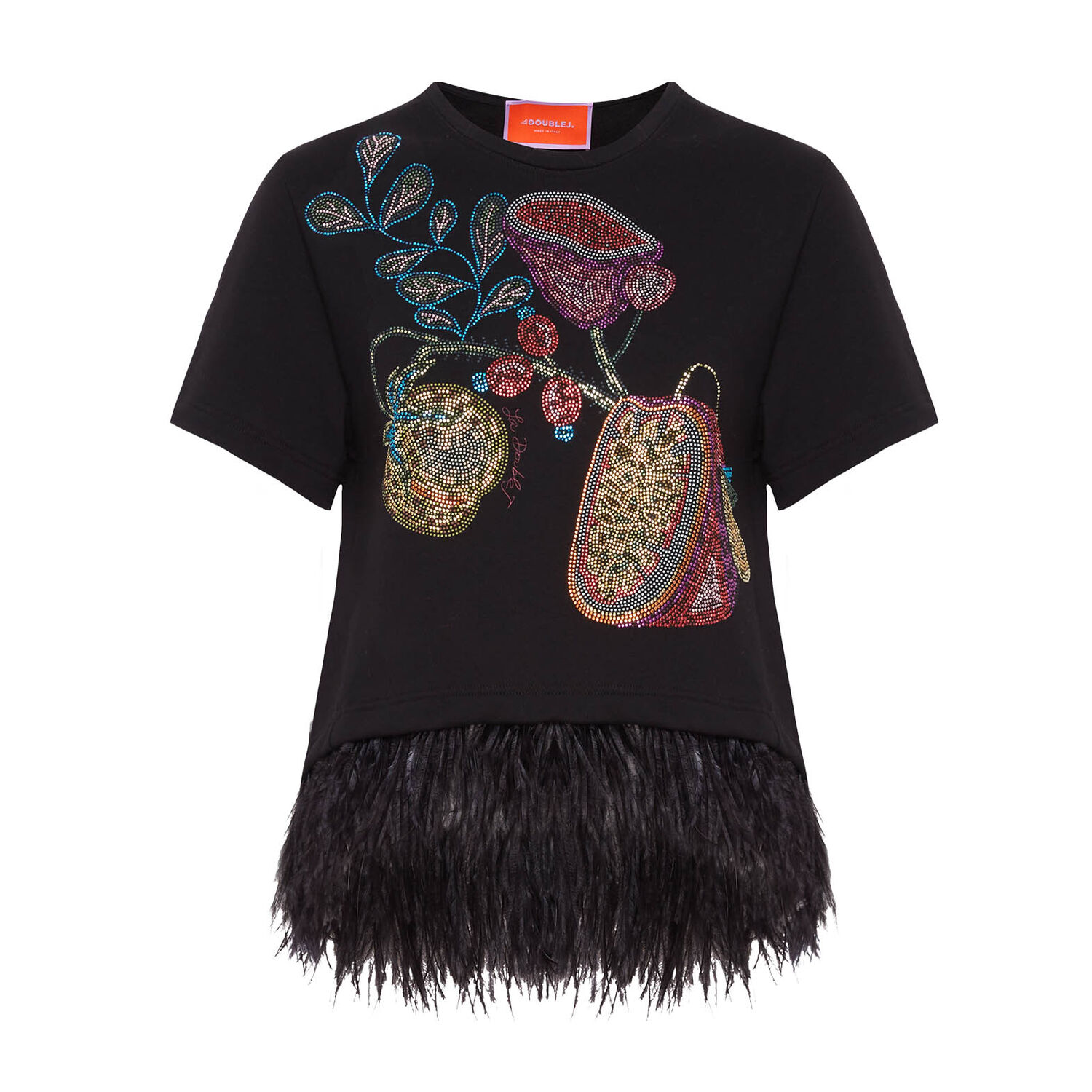 La Doublej La Scala Tee In Grenadilla Placée Black