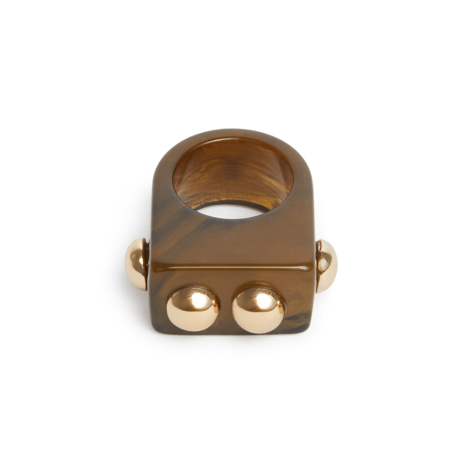 Shop La Doublej Nefertiti Ring In Solid Camouflage