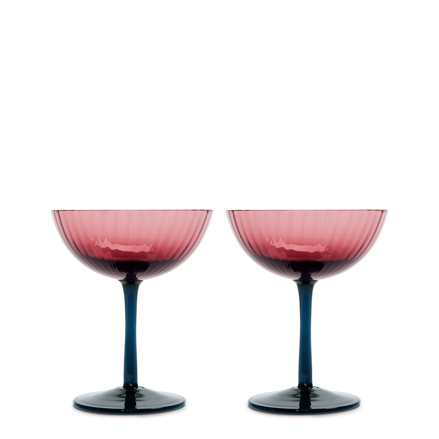 La Doublej Set Of 2 Champagne Glasses In Viola