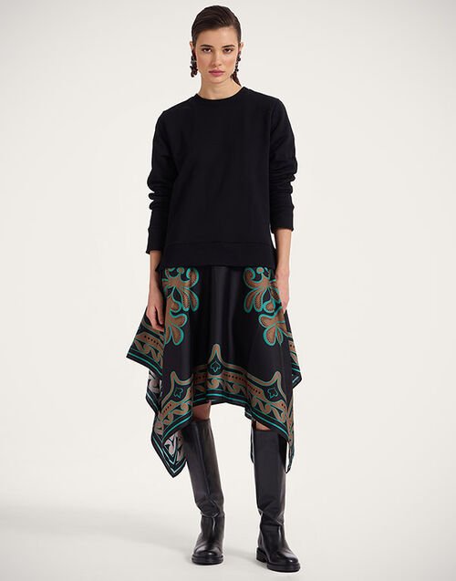 La DoubleJ Sporty Foulard Dress Herald Placée Black DRE0639JER040ALD02BL01