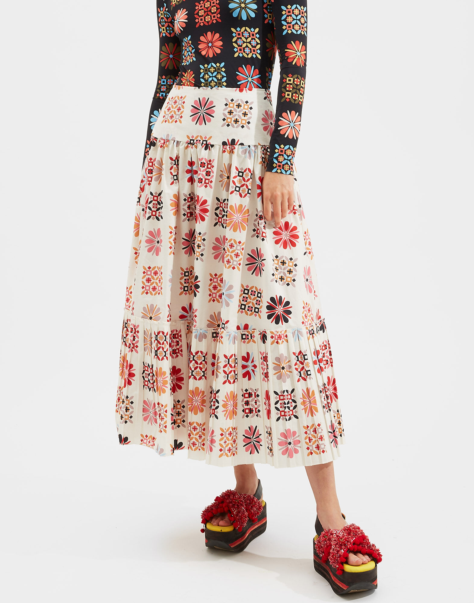 LaDoubleJ Balletto Skirt Vetrata Bianco SKI0050COT001VET0002