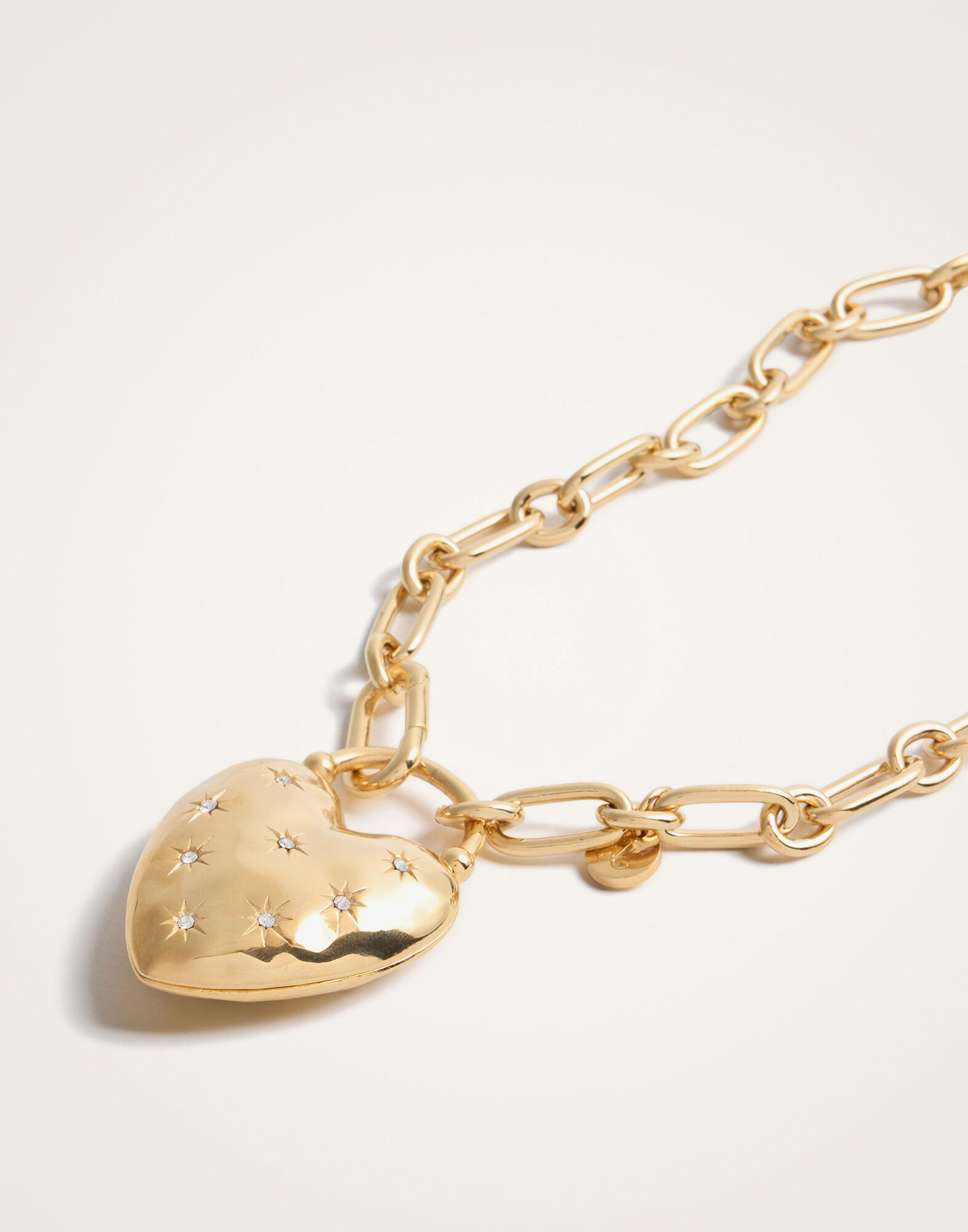 La DoubleJ Love Star Necklace 24K Gold Plate & Swarovski Crystals NEC0046BRA007SOLIDYE05