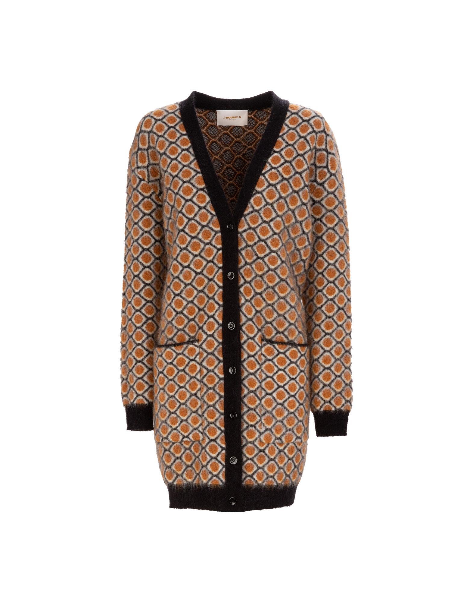 LaDoubleJ Cardigan Coat Pomodorini Ocra PUL0019KNI012POM0005