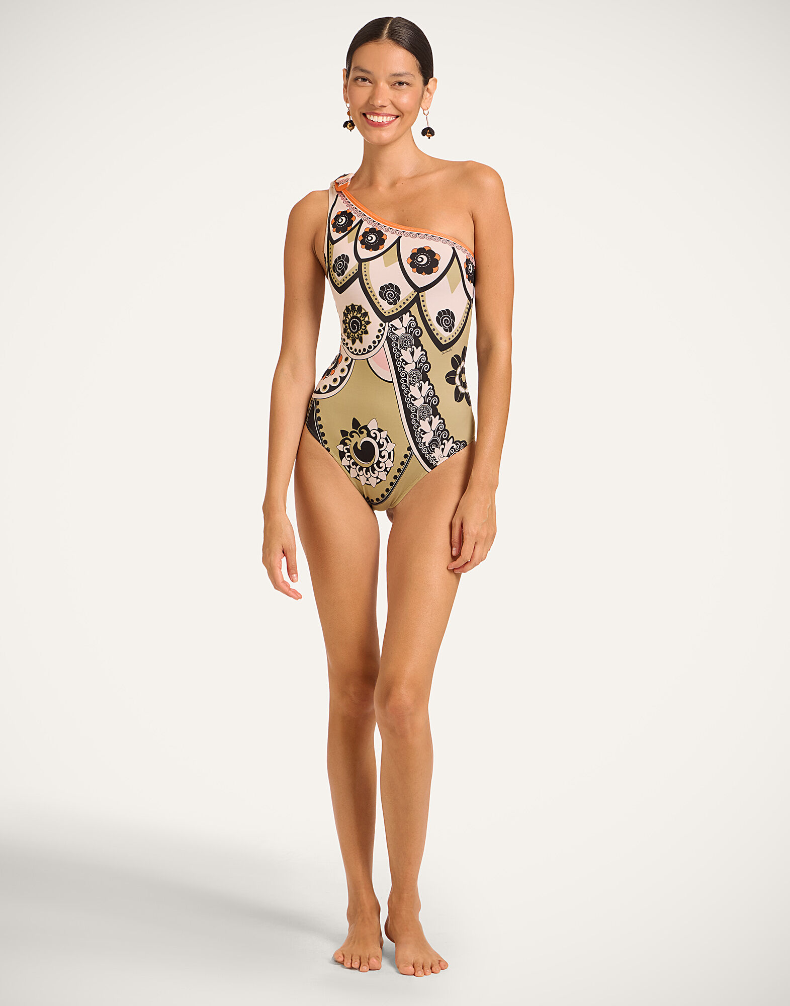 La DoubleJ Goddess Suit Plume Plac&eacute;e Green SWI0058LYC009PLU03GR02