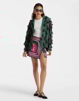 La DoubleJ Foulard Mini Skirt La DoubleJ Foulard Mini Skirt Lampone Placée Emerald SKI0110VIS011FMB06GR04