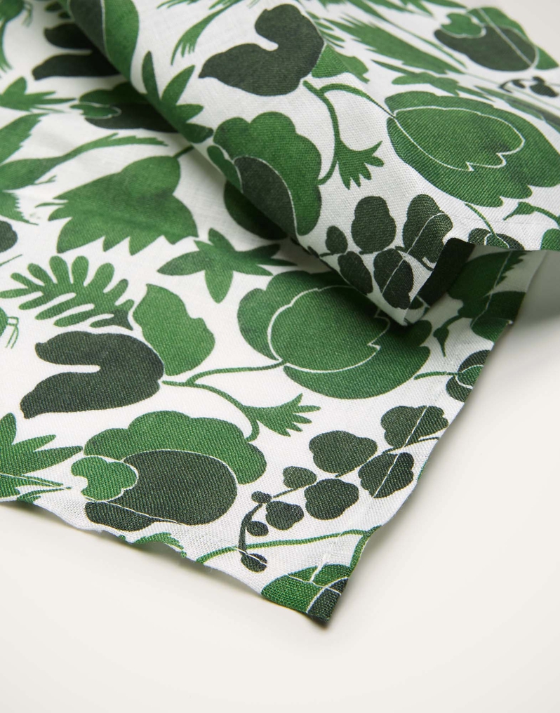 La DoubleJ Large Napkins Set Of 2 La DoubleJ Large Napkins Set Of 2 Wildbird Verde Small NAP0006LIN001CER0021