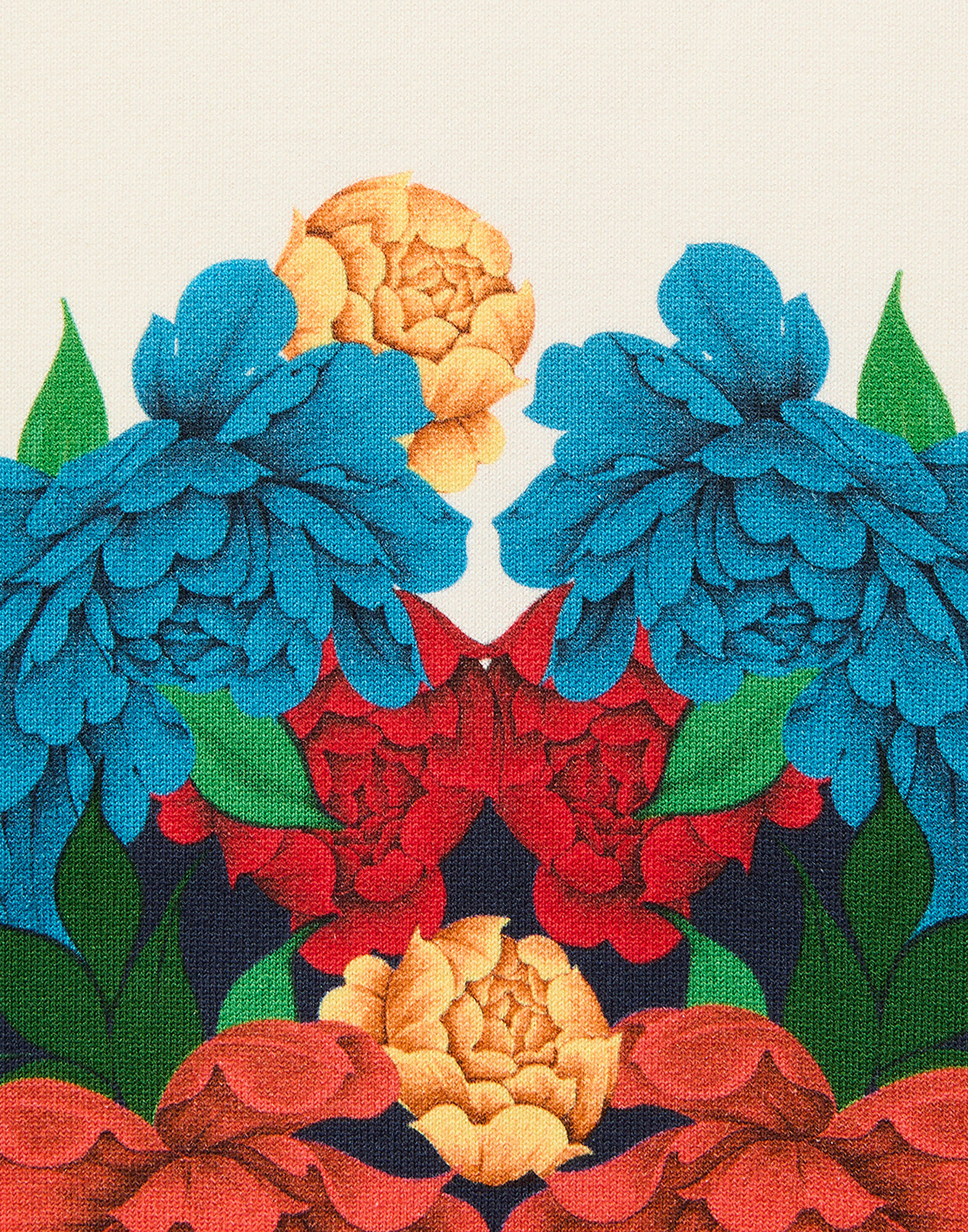 La DoubleJ La Scala Tee Princess Peony Plac&eacute;e Ivory TSH0038JER040PPE02WH04