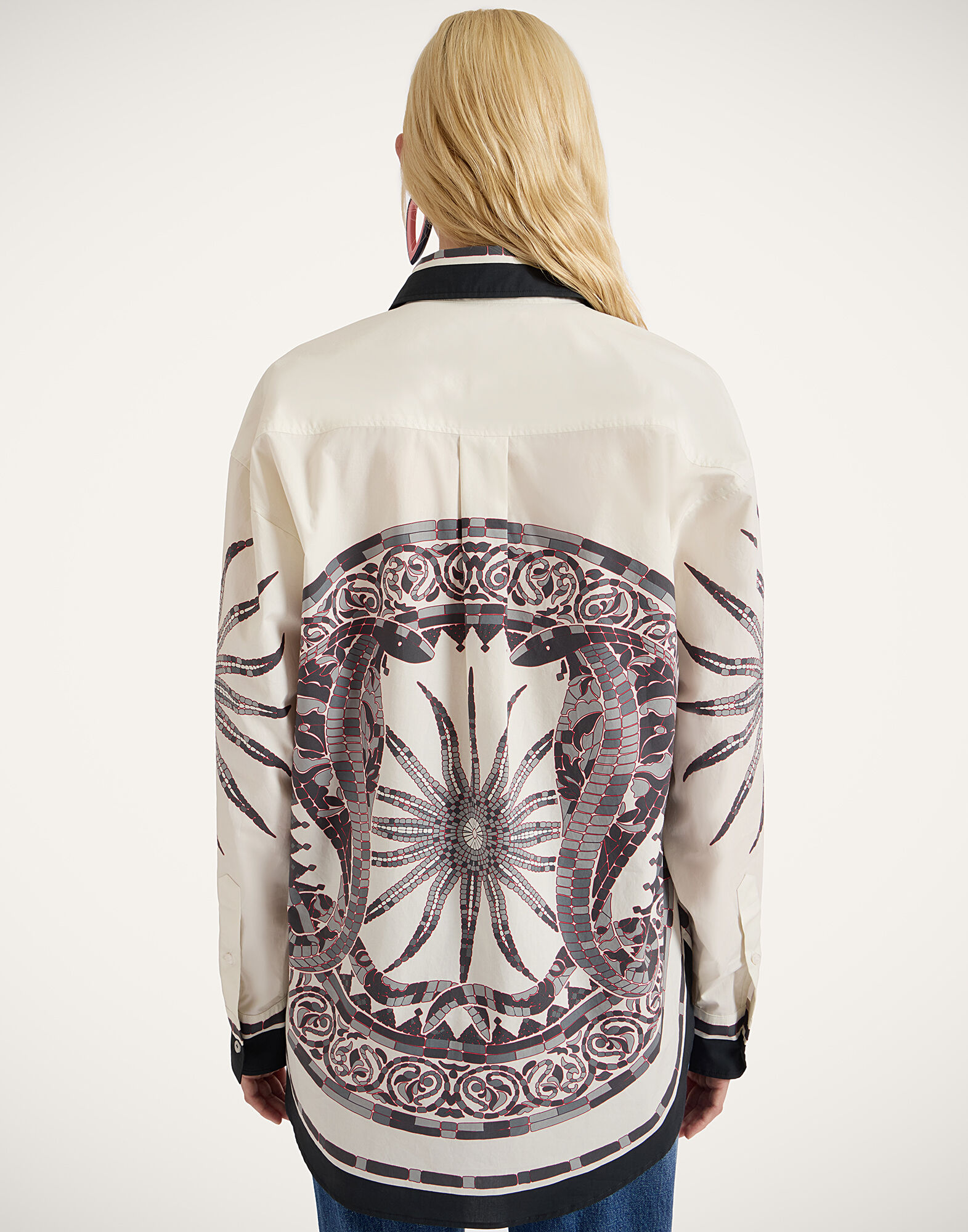 La DoubleJ Better Than Your Boyfriend's Shirt Cobra Plac&eacute;e Grey SHI0092COT015COB01GY02