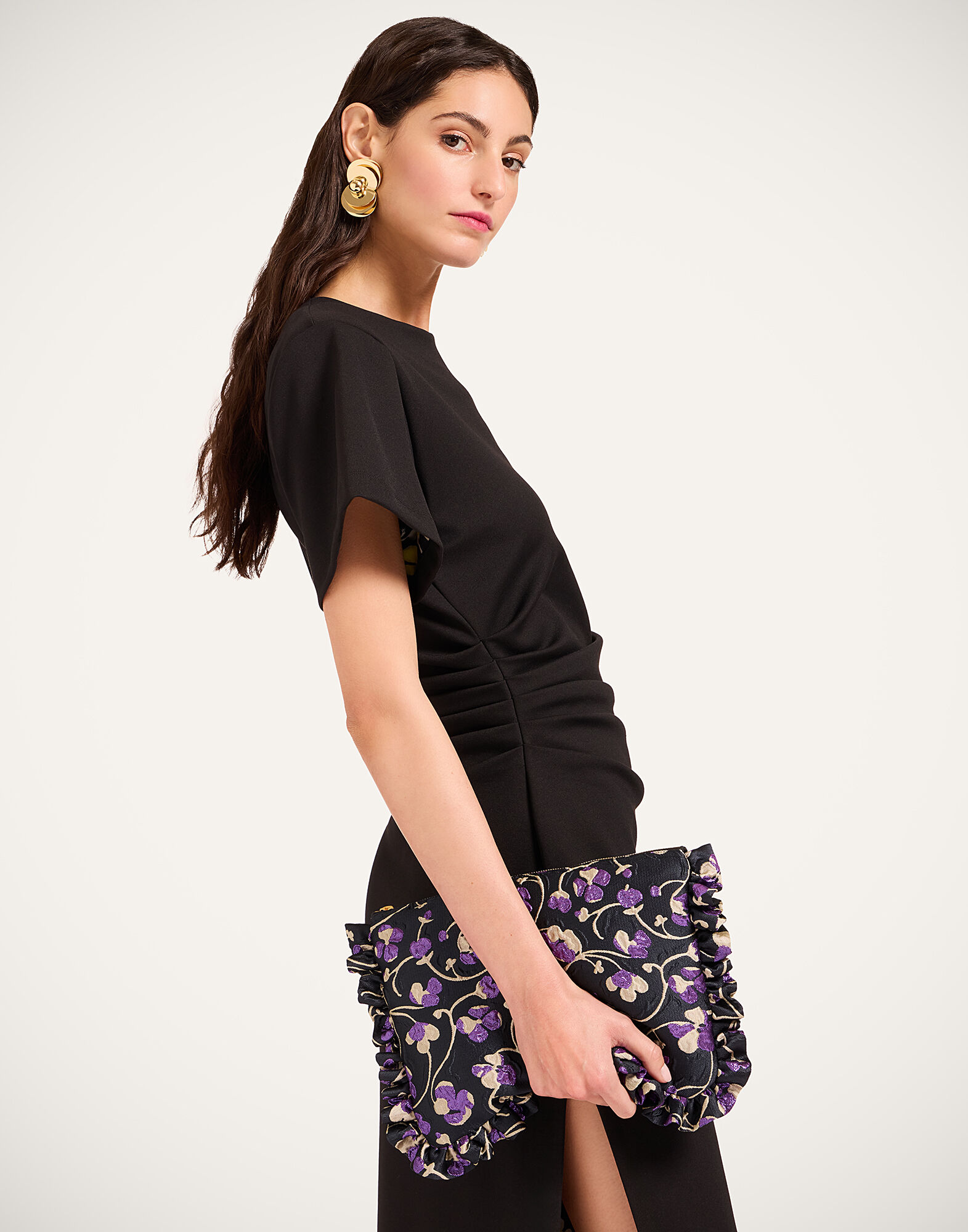 La DoubleJ Lela Dress Solid Black DRE0843JER072SOLIDBL01