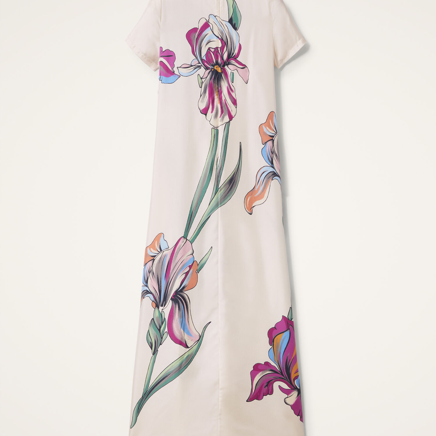 La Doublej Swing Midi Dress In Iris Placée Ivory