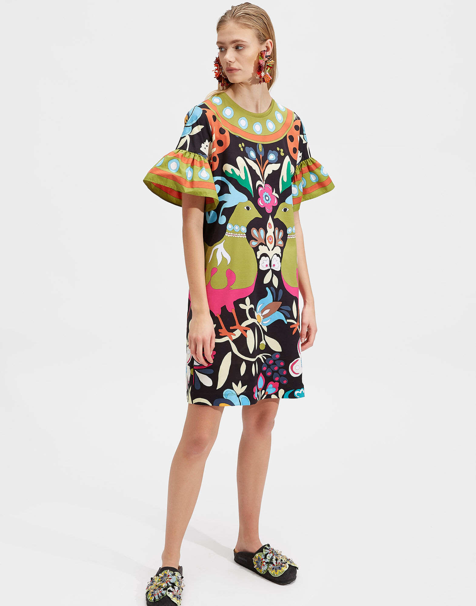 LaDoubleJ Walk The Dog Dress Peacock DRE0263JER009PEA0001