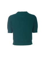 LaDoubleJ Cropped Knit Top LaDoubleJ Cropped Knit Top Solid Green PUL0035KNI027GRE0002