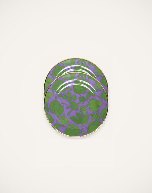 La DoubleJ Dessert Plate Set of 2 La DoubleJ Dessert Plate Set of 2 Wildbird Lilla/Verde DIS0023CER001CER0015