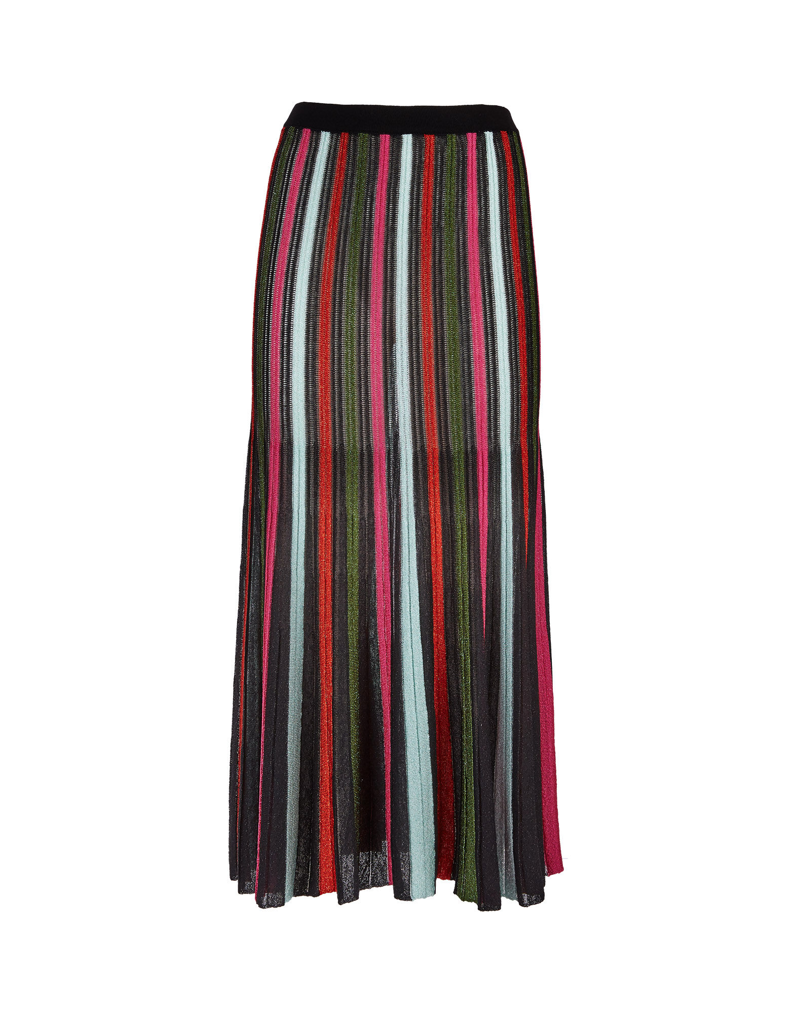 LaDoubleJ Accordion Knit Skirt Multicolor Nero SKI0034KNI019VAR0035