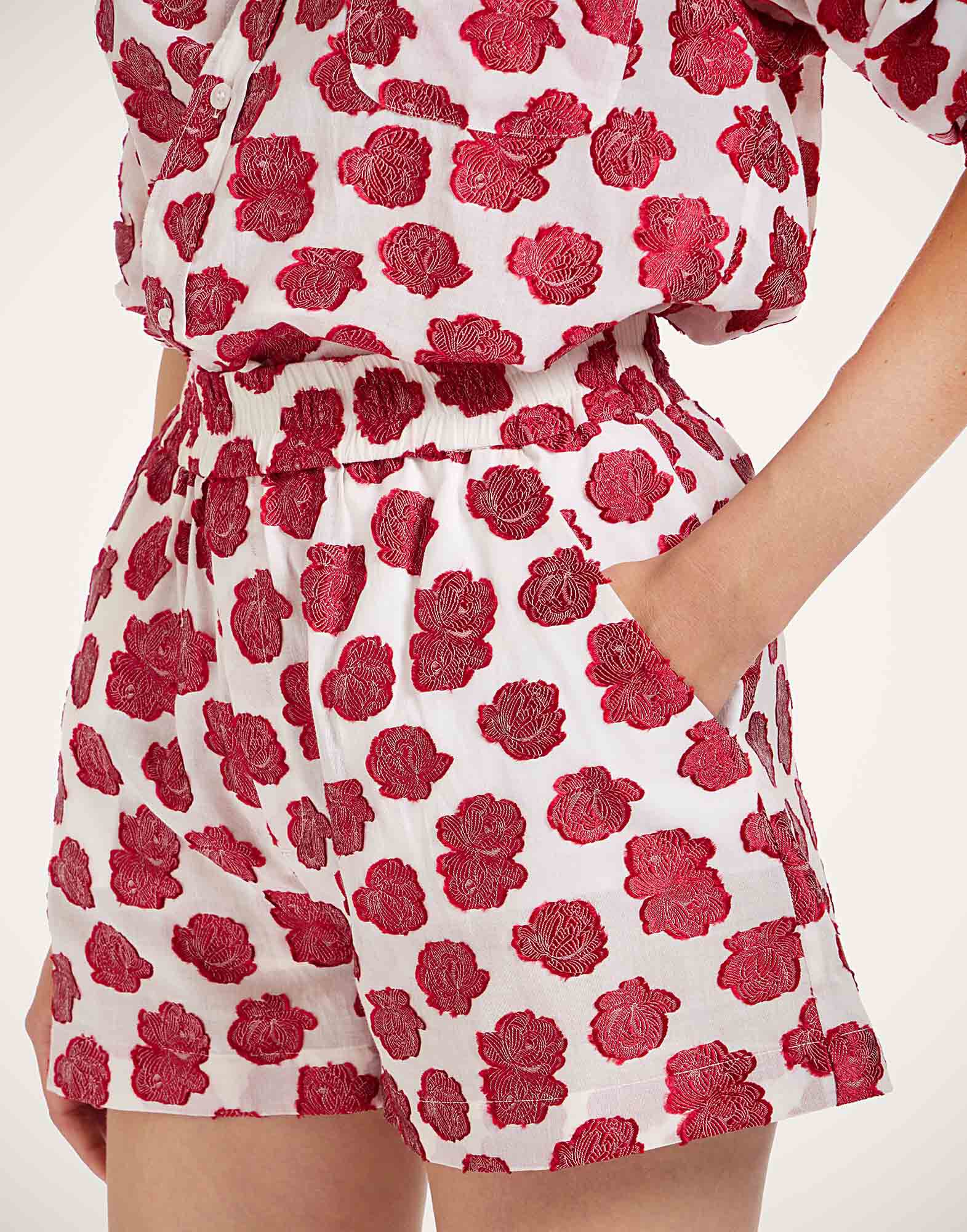 La DoubleJ Pull-Up Shorts Rose White TRO0117FCP010ROS07WH01