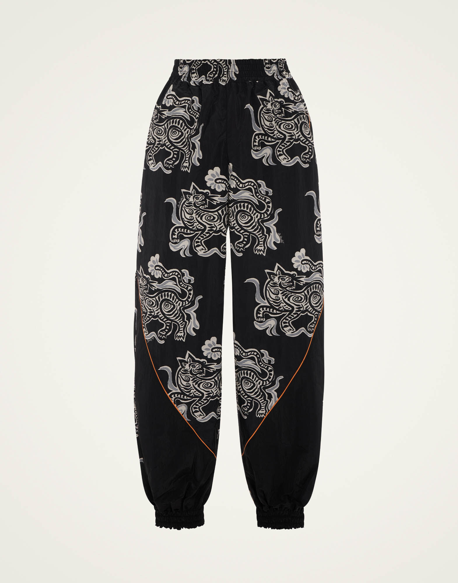 Court Pants in Crazy Tigers Black & White for Women | La DoubleJ