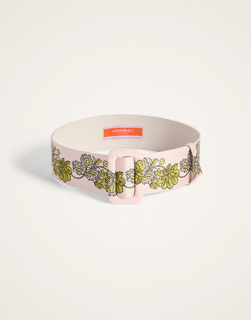 La DoubleJ Medium Belt Swathe Plac&eacute;e Pink BEL0017FOD009SWA03PI01