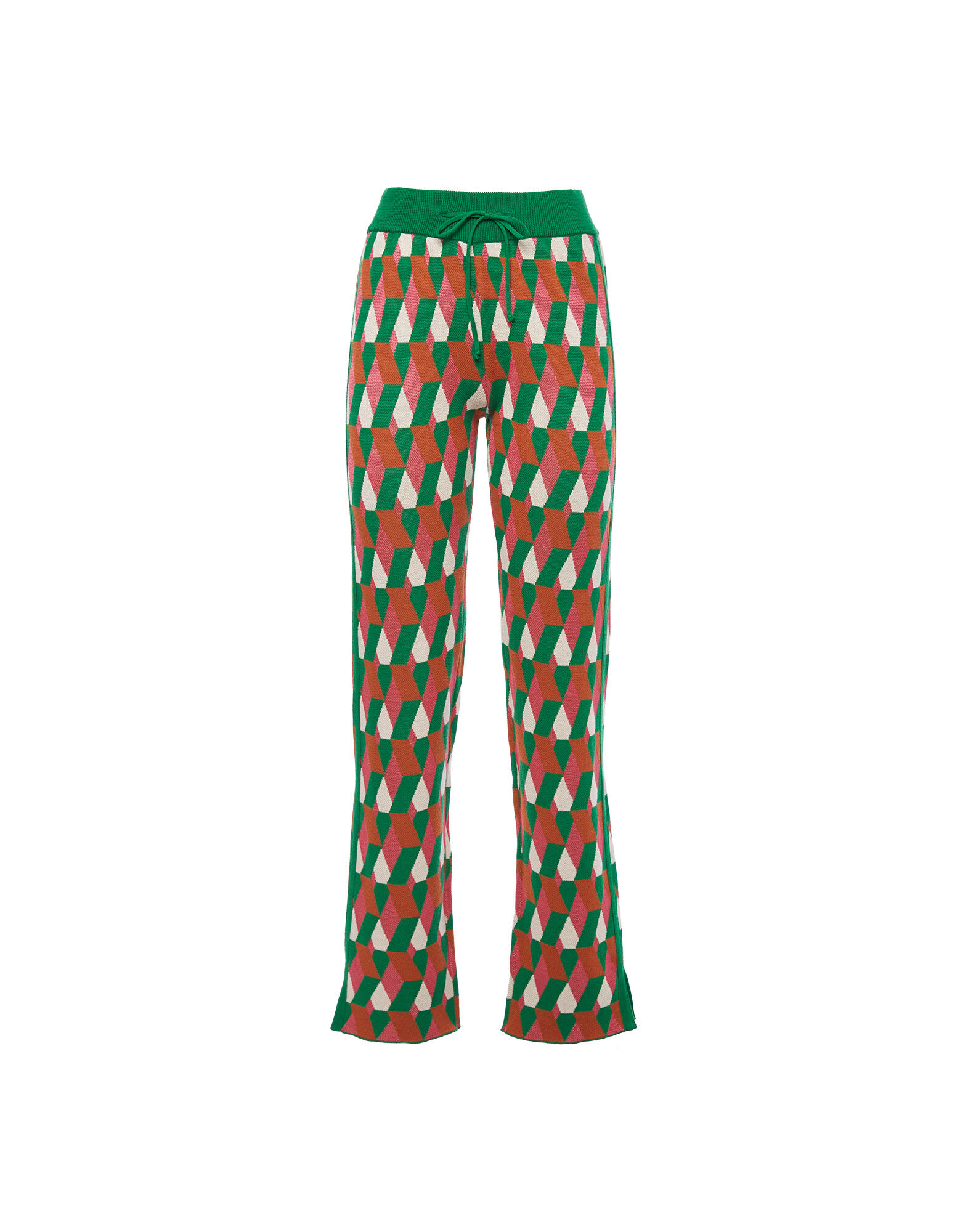 La DoubleJ Knit Leisure Joggers Diamond Verde TRO0045KNI044VAR0079