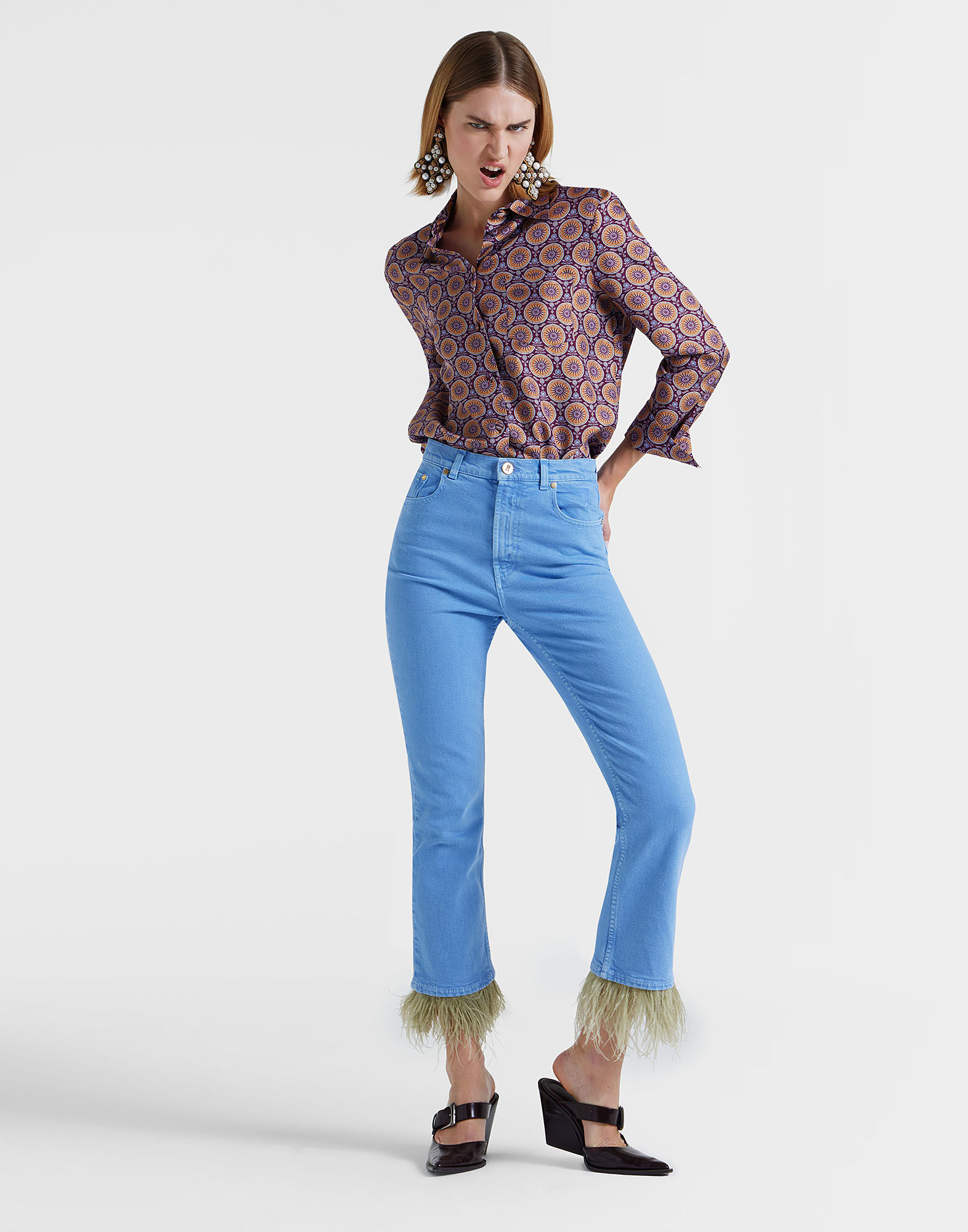 Fancy top and jeans store