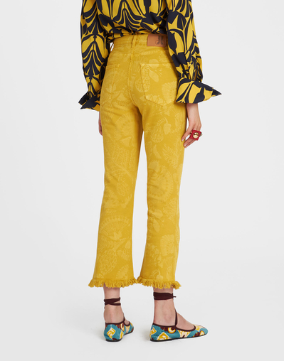 Yellow Crop Top + Flared Jeans - Mumu and Macaroons