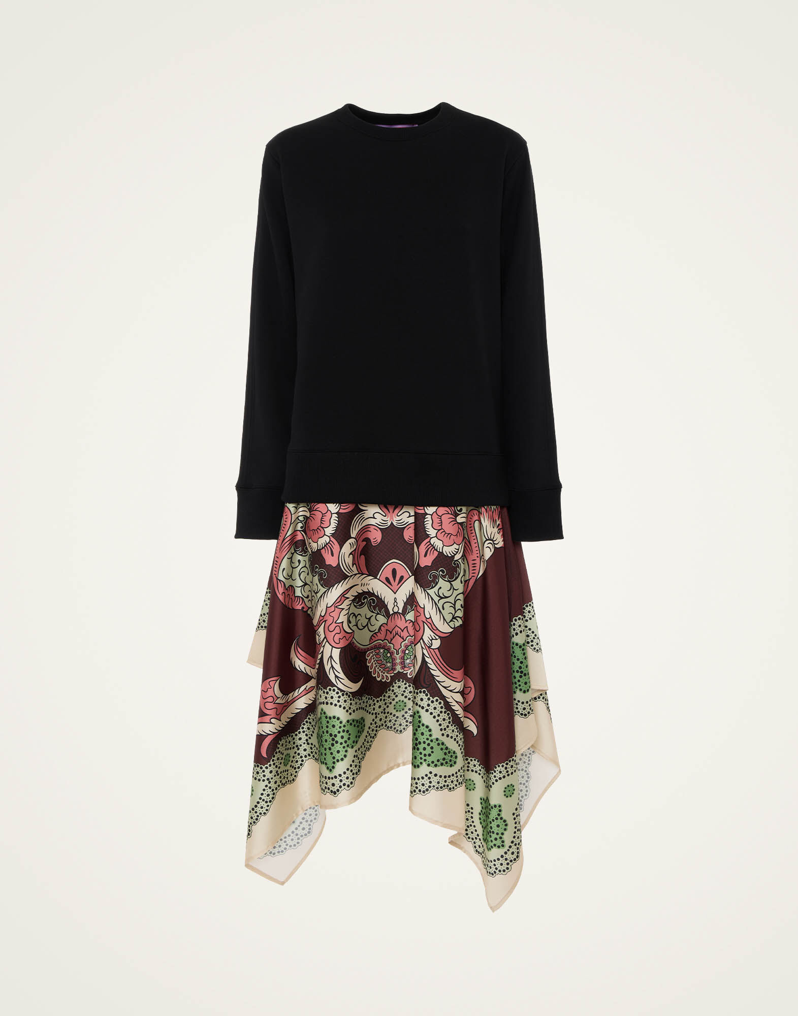 La DoubleJ Sporty Foulard Dress Portal Plac&eacute;e Brown DRE0639JER040POR02BR11