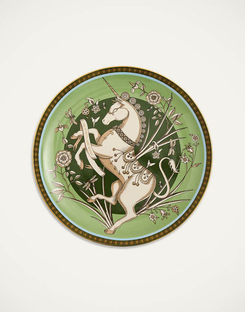 La DoubleJ Decorative Plate The Unicorn Light Green DPL0001CER001UNI01GR01