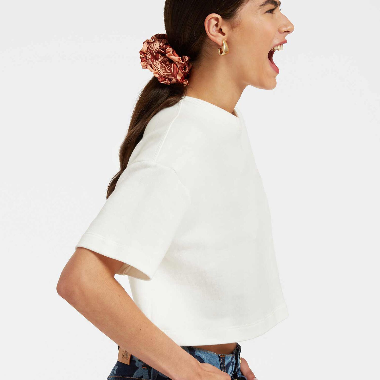 La Doublej Scrunchie In Reef Pale Pink