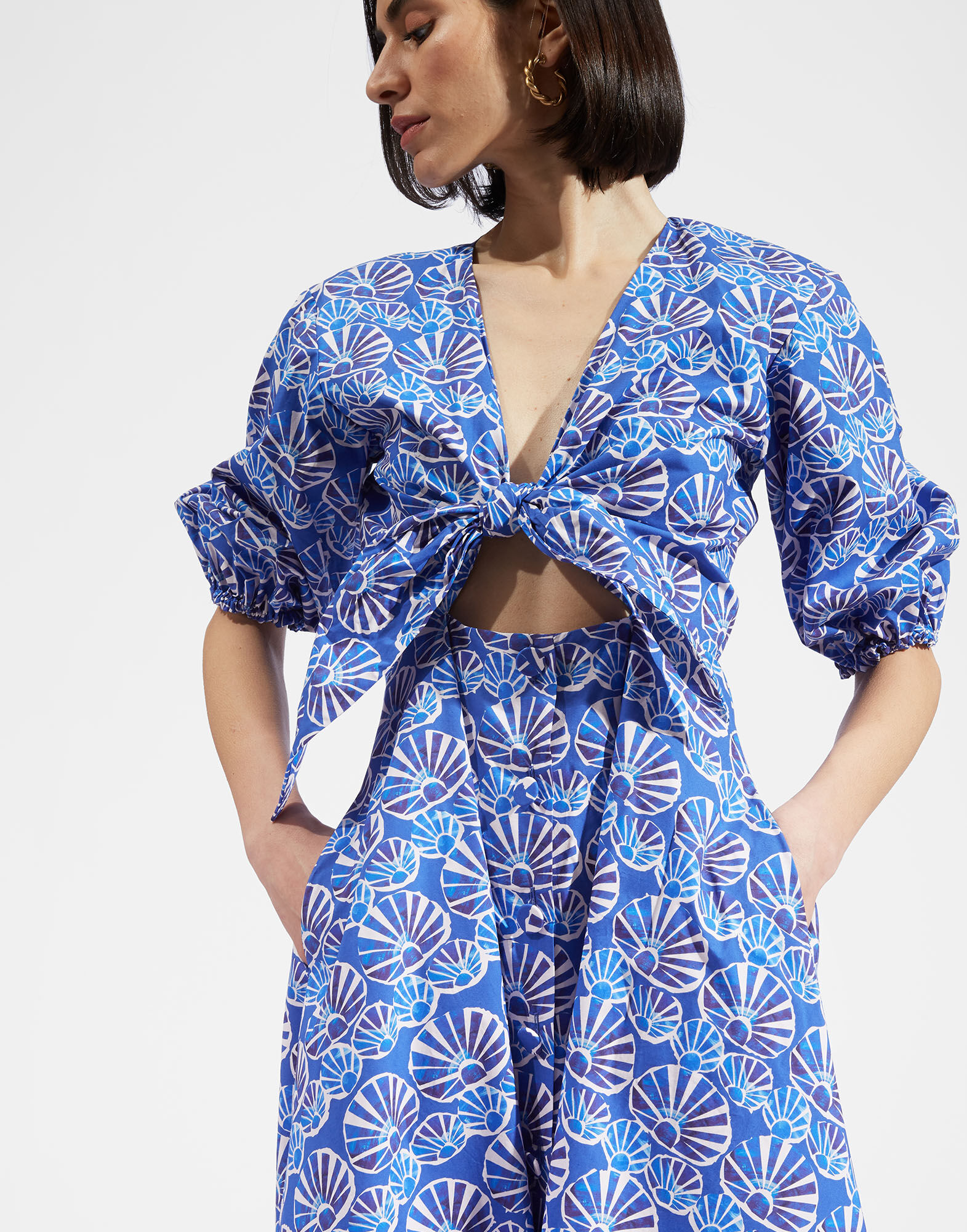 La DoubleJ Peek-A-Boo Dress Conchiglie DRE0356COT001COH0001