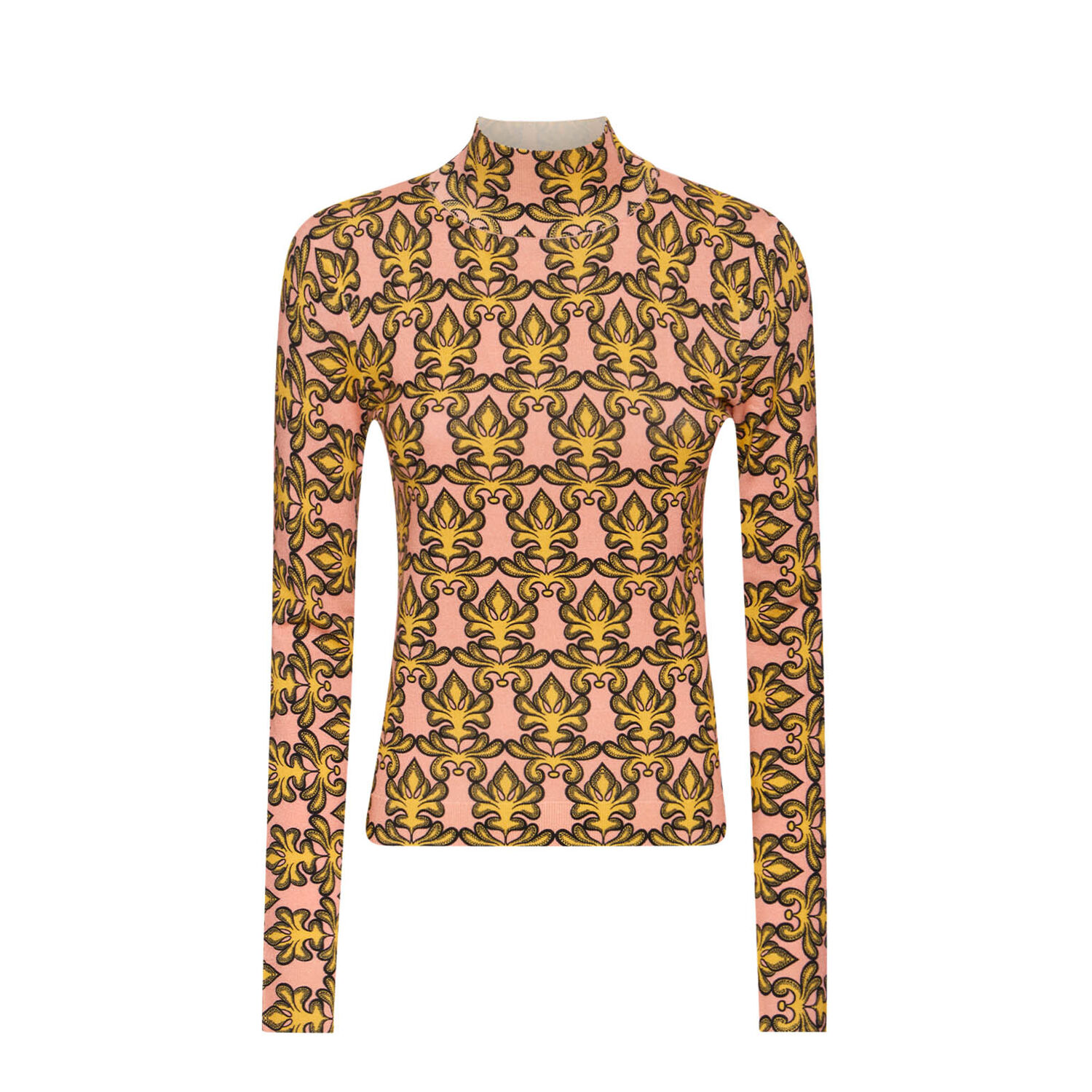 La Doublej Silky Turtleneck In Herald Fuchsia