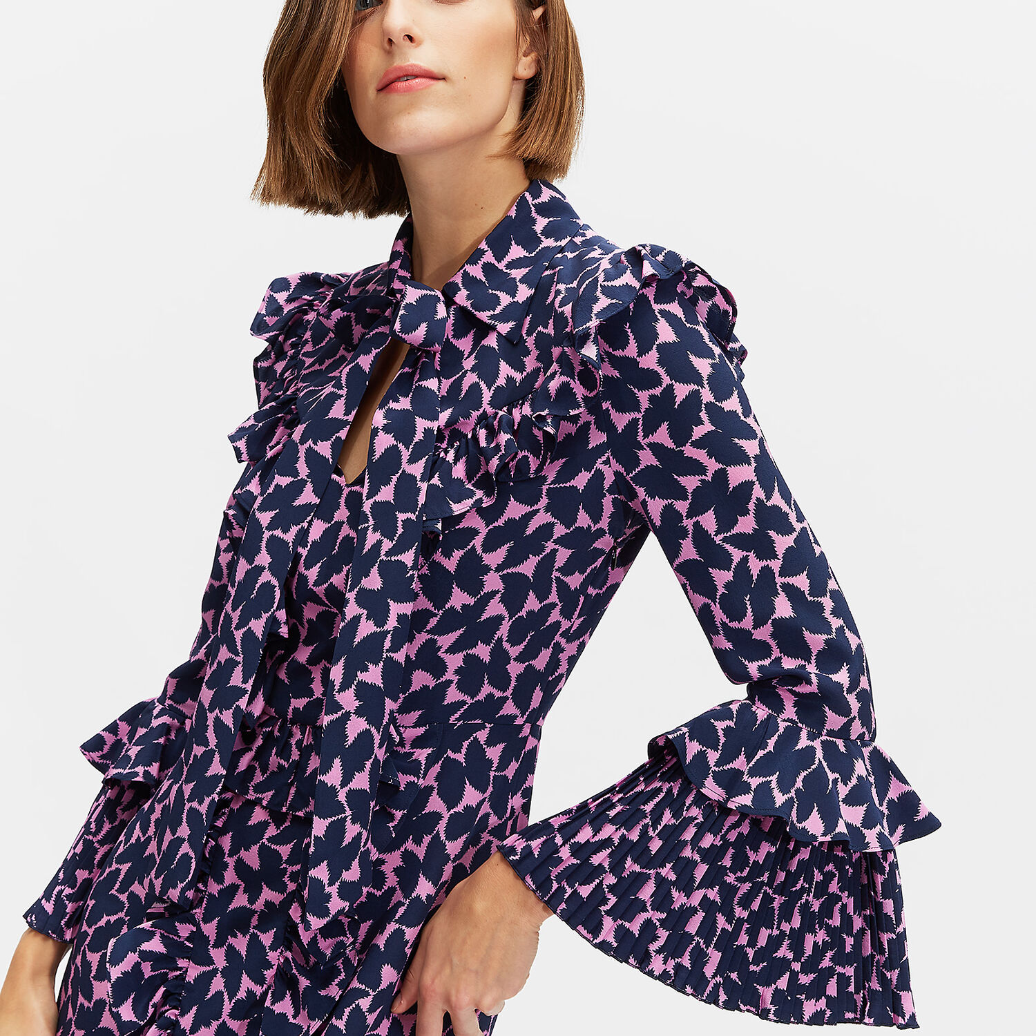 La Doublej Fancy Ruffled Dress In Farfalline