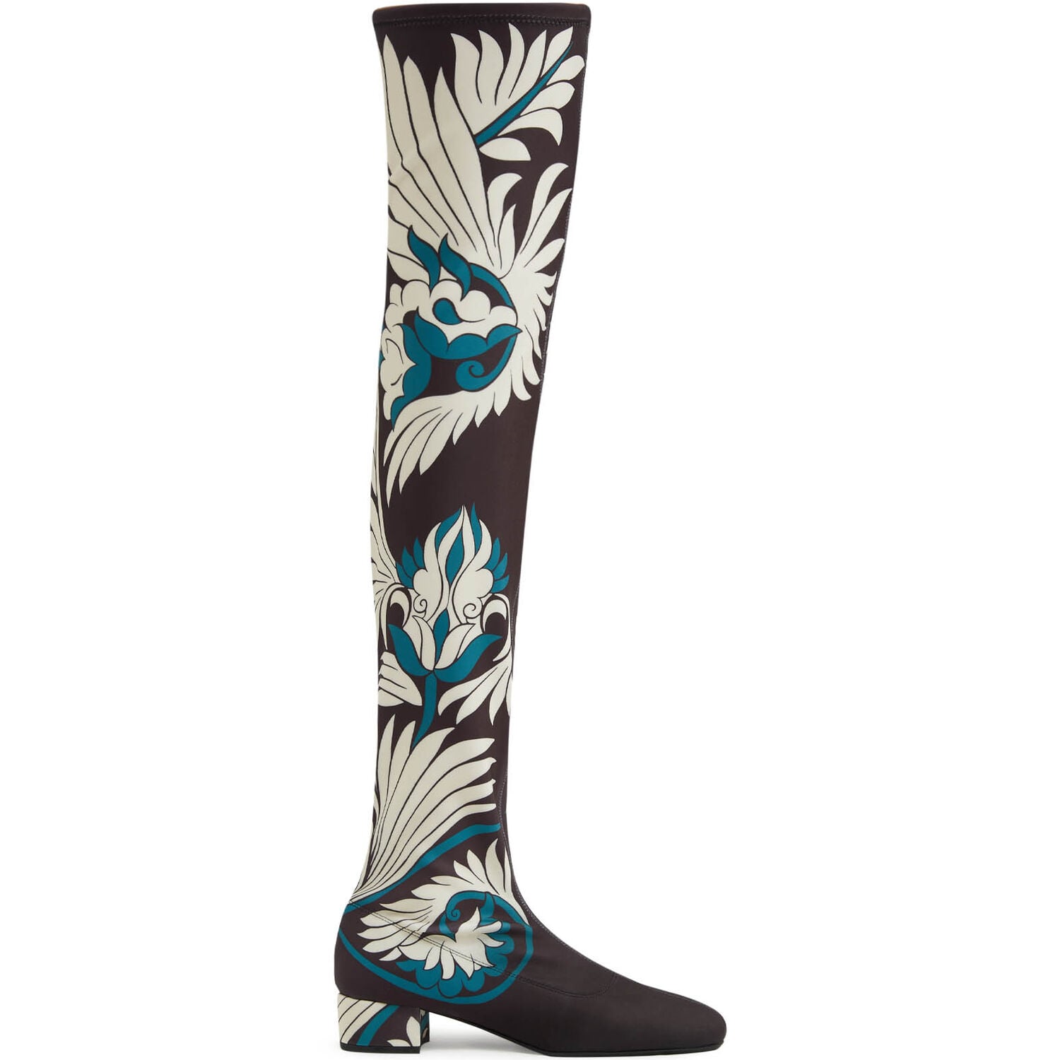  La Doublej Shoes Women - Edie High Boots Mix Tiles Blue 36 32%polyester 28%nylon 13%elastan 12%ovis Aries 10%rubber 5%tpu 