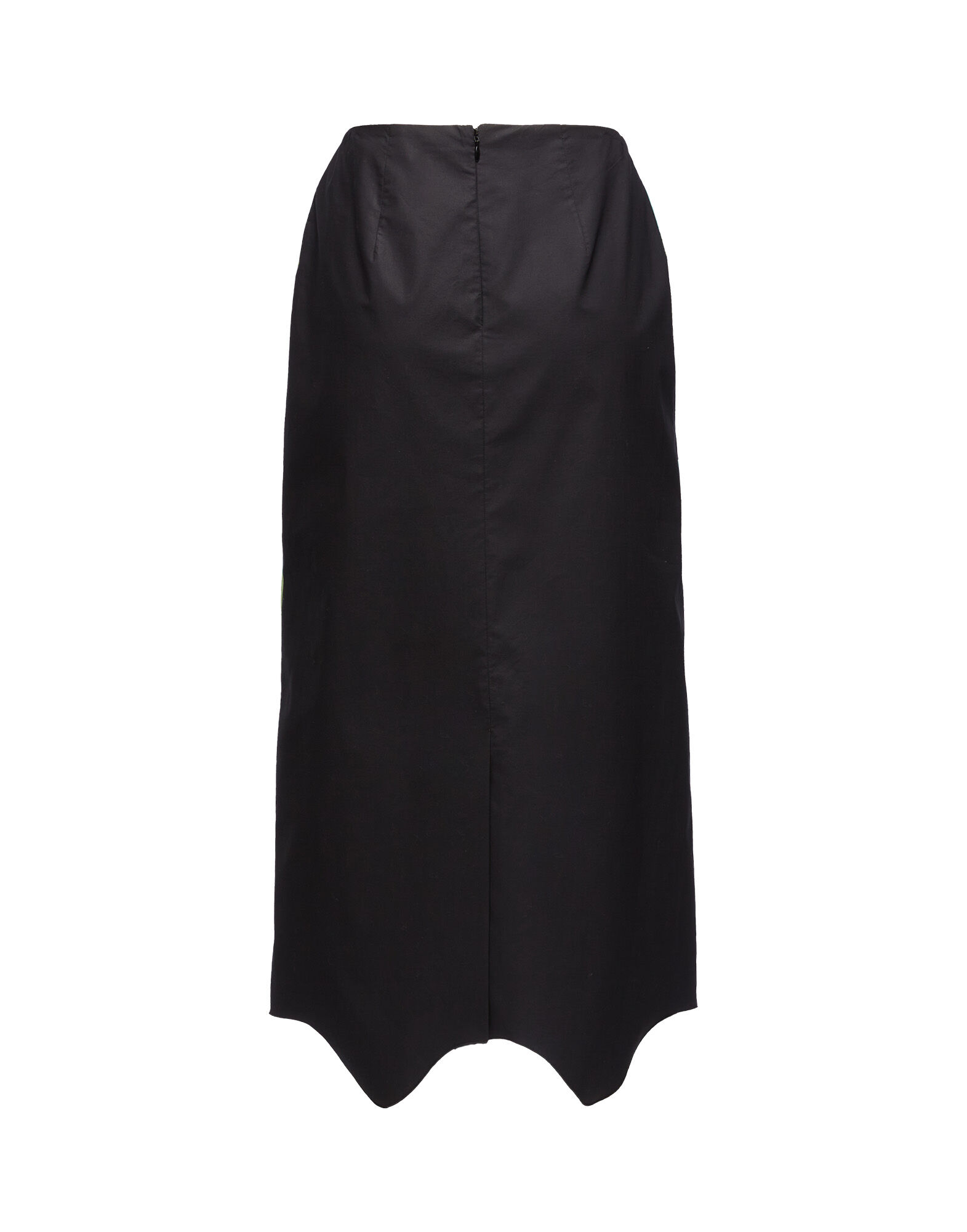 La DoubleJ Pencil Skirt Intarsio Waves Color Block Nero SKI0083COT043CLB05BL01