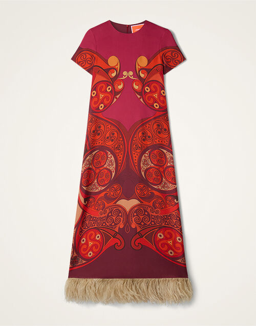 La DoubleJ Swing Dress Alchemy Plac&eacute;e Dark Red DRE0864SIL026ALC03RE40