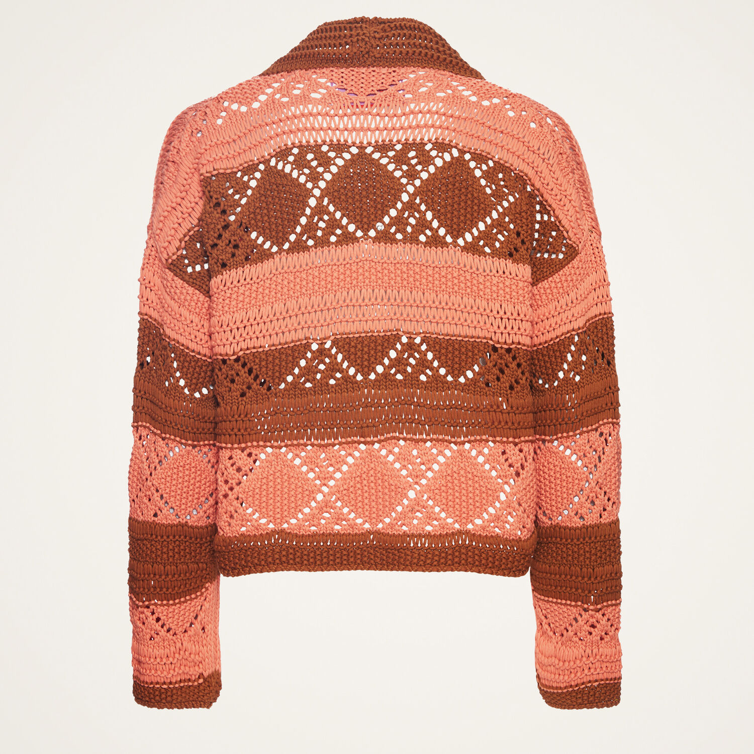 La Doublej Summer Knitted Cardigan In Solid Pink