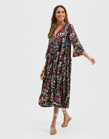 LaDoubleJ Jennifer Jane Dress LaDoubleJ Jennifer Jane Dress Fire Flower DRE0114SIL001FIR0001