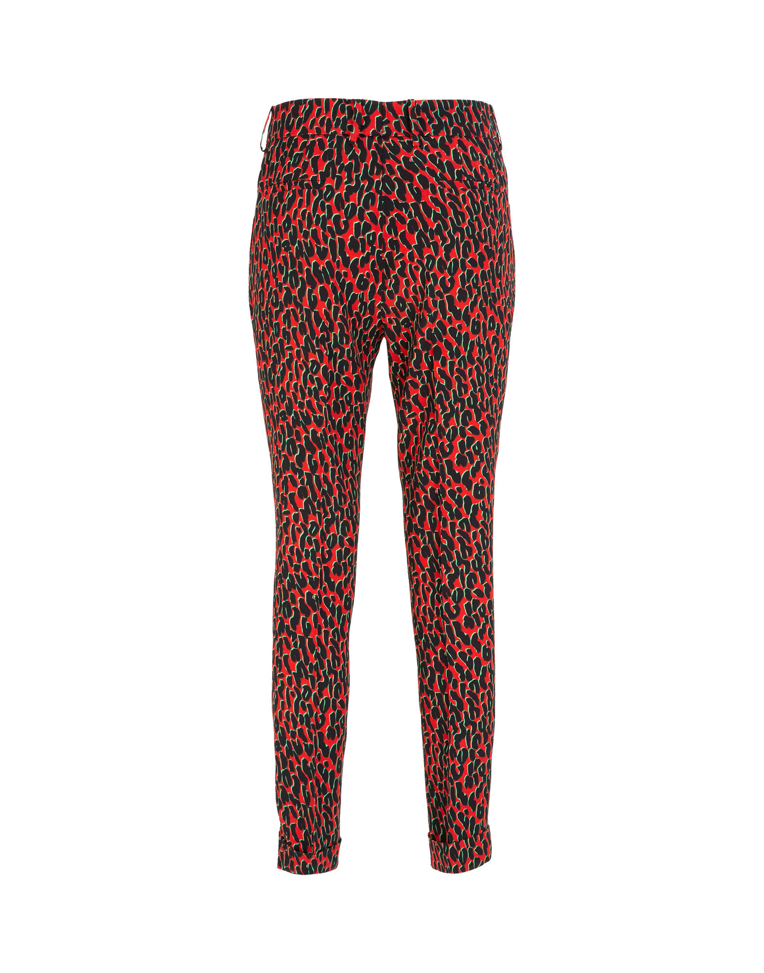 LaDoubleJ Capri Pants Leopard Rosso TRO0009SAB001LEO0002