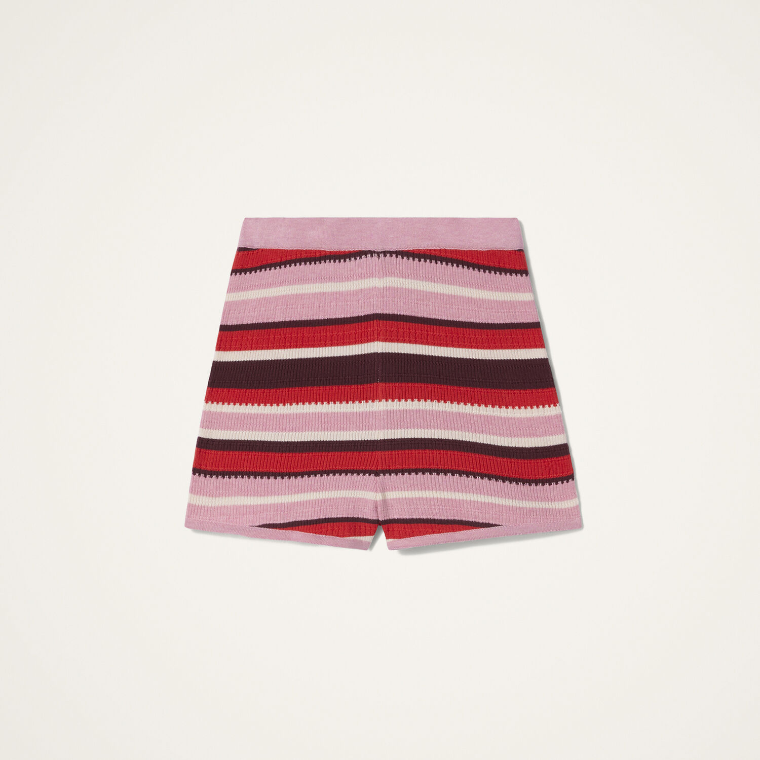 La Doublej Veneziana Striped Ribbed Cotton Shorts
