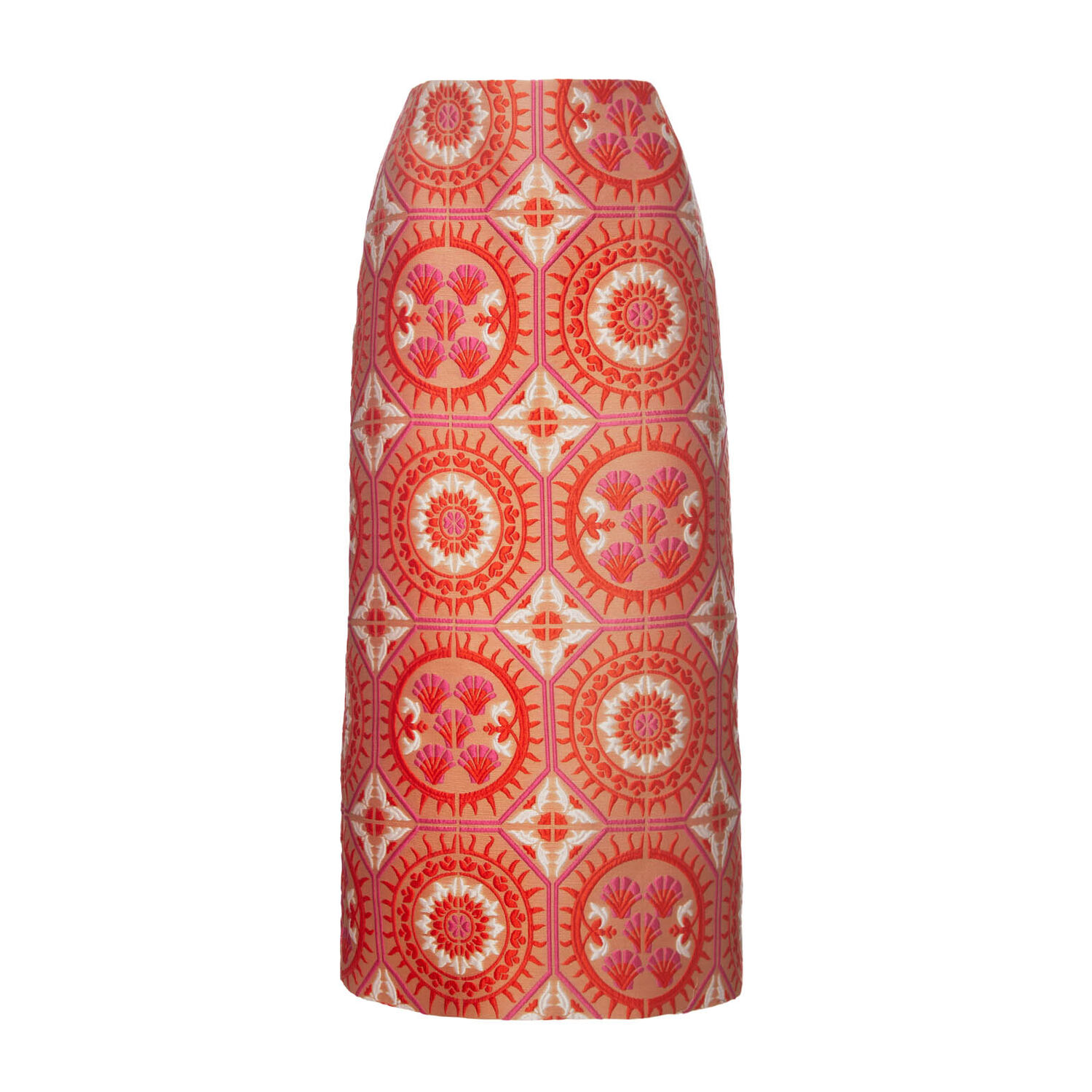 Shop La Doublej Pencil Skirt In Sun Orange