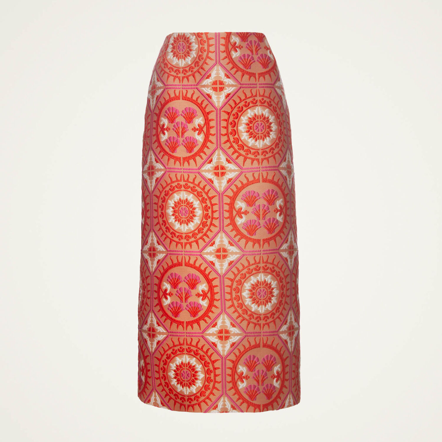 Shop La Doublej Pencil Skirt In Sun Orange